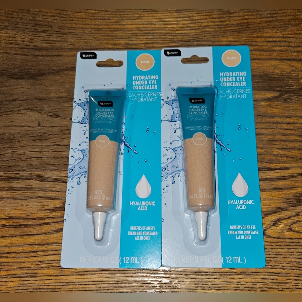 2 x B. Pure Hydrating Under Eye Concealer in Fair 0.4fl oz BNIB